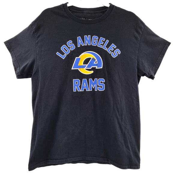 NFL Los Angeles Rams Black Yellow Blue Graphic Crewneck T-Shirt Men's Size L - Picture 1 of 4